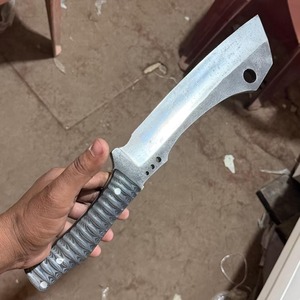 Cuchillo de caza hecho a mano de acero de Damasco, hoja de punta caída de espiga completa, mango de Micarta, cuchillo utilitario para exteriores - Product Image 1