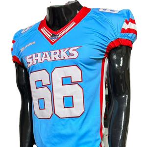 Jersey de fútbol americano foto Real transpirable de talla grande bordado aparejos sarga sublimación pantalones integrados Paquete de equipo 2025 - Product Image 1