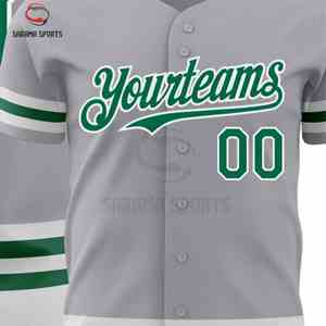 Maillots de baseball personnalisés de qualité supérieure, vente en gros, maillots et hauts de baseball personnalisés avec dégradé de couleurs - Product Image 3