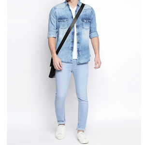Chemises pour hommes personnalisées 2026 – Chemises décontractées en coton 100 % de couleur unie pour hommes, style western ample, manches longues - Product Image 1