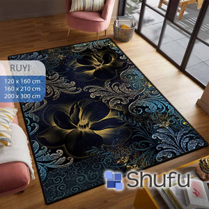 Vente en gros de tapis Shufu modernes à motifs abstraits de haute qualité, épais, lisses, antidérapants, lavables en machine pour le salon - Product Image 5