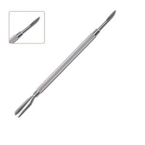 Pousse-cuticules professionnel de qualité supérieure pour salon et usage domestique, en acier inoxydable, double extrémité. - Product Image 3