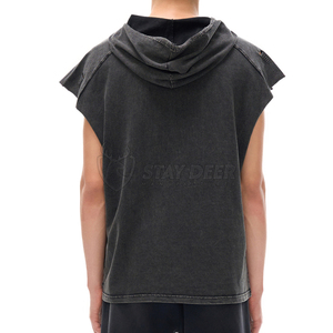 เสื้อกล้ามผู้ชายโลโก้สั่งทำ ผ้าฝ้าย 100% เสื้อแขนกุดขายส่งจำนวนมาก เสื้อกล้ามออกกำลังกายเรียบๆ สำหรับพิมพ์ลาย - Product Image 6