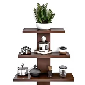 Modern Wall Mounted Solid Wood Floating Shelf Set Wall Mounted Wooden Shelves for <b>Storage</b> and Home Decor - Product Image 6