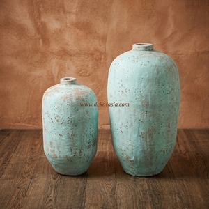 Guci Bala L Tosca Grand vase de sol rustique en terre cuite, pot en argile artisanal, récipient décoratif en grès, vente en gros - Product Image 6