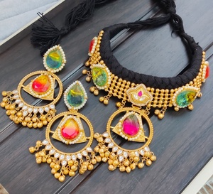 Premium Quality <b>Indian</b> Traditional <b>Necklace</b> <b>Set</b> For Women Beautiful Unique Design For Party Wear, Navratri, Festive Occasions - Product Image 5