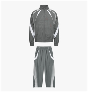 Custom Mens Nylon Windbreaker Tracksuit Set Zip Up Sport <b>Jacket</b> And Track Pants <b>Lightweight</b> Athletic Streetwear Outfit For Men - Product Image 2