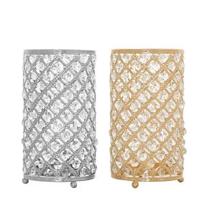 Wedding Crystal <b>Candle</b> <b>Pillar</b> Holder for Home Hotels & Restaurants l Nickel Plating Crystal <b>Candle</b> Holder Votive Hotels - Product Image 4