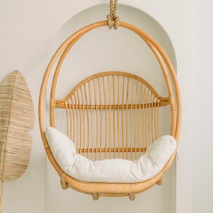 Egg shaped <b>hanging</b> chair hot sale rattan furniture cheap price birds nest swing pod chairs - Product Image 1
