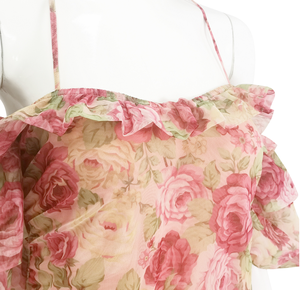 Vestido largo ajustado con tirantes <span class=keywords><strong>de</strong></span> cadena, estampado floral, elegante, para <span class=keywords><strong>fiesta</strong></span> <span class=keywords><strong>de</strong></span> verano. - Product Image 4