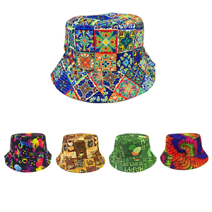 High Quality Cotton Summer Adjustable Button Bucket <b>Hat</b> <b>Men</b> Women Fashion Reversible Design Wholesale OEM Printing - Product Image 5
