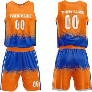 Uniformes de Baloncesto Personalizados al por Mayor con Logotipo y Nombre Impresos, Conjunto de Camiseta sin Mangas con Cuello en V de Malla Transpirable de Secado Rápido para Hombre Adulto - Product Image 4