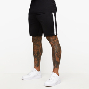 Ensembles d'été pour hommes, ensemble 2 pièces uni, respirant, 100% coton, grande taille, t-shirt à manches courtes et short, ensembles d'été pour hommes - Product Image 2