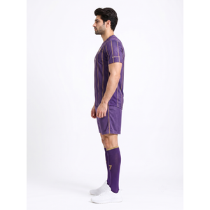 Maillot de football rayé vintage personnalisé, kit complet pour homme, taille XL, 160 GSM, maille, B2B, OEM, uniforme de match professionnel - Product Image 3