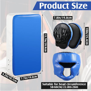 ชุดอุปกรณ์ชกมวย 10 in 1 พร้อมแผ่นรองเตะ แผ่นโฟกัสสำหรับเทควันโด ถุงมือชกมวย MMA  พร้อมอุปกรณ์ป้องกันศีรษะและสายรัดข้อมือ - Product Image 4