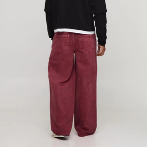 Custom Plain Fashion Denim <b>Jeans</b> Classic baggy Stonewashed Premium quality 100% Cotton Hip Hop Relaxed Fit men's pant - Product Image 2