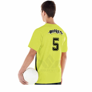 เสื้อฟุตบอลอเมริกันสีขาวกรมท่าแดงแบบกำหนดเองสำหรับผู้ชาย คอวี แขนสั้น ผ้าตาข่ายระบายอากาศ ชุดทีม - Product Image 5