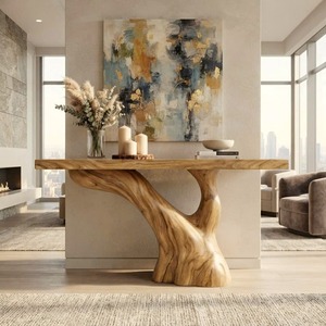Wooden Eco-Friendly Apartment Decor Natural Solid Wooden <b>Console</b> <b>Tables</b> With Unique Design wooden furniture Hotel Furniture - Product Image 5