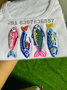 เสื้อกล้ามผ้าฝ้ายสีขาวลายปลาประดับลูกปัด ผู้ผลิตขายส่ง เสื้อกั๊กถักลายริบสำหรับผู้หญิง เสื้อผ้าฤดูร้อน เสื้อครอปแขนกุดลำลอง - Product Image 3