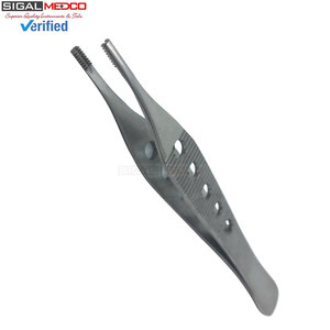 Pinzas para Tejido Adson Marrón de Calidad Premium, 9x9 Dientes, Rectas, Acero Inoxidable, Instrumento Quirúrgico Manual, Certificado CE - Product Image 2