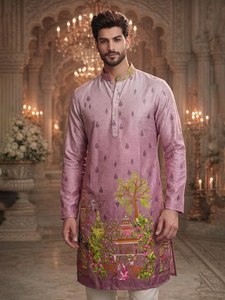 NiMa Creations - Pantalones de Algodón Reversibles de Secado Rápido para Hombre, Corte Regular, Hasta la Rodilla, Tradicionales Indios/Pakistaníes, para Bodas/Fiestas, Digitales - Product Image 2