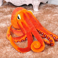 Peluche de simulation de calmar/poulpe, animal marin en peluche