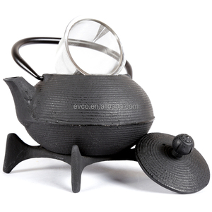 Kyusu 30 Oz Cast Iron Tea Pot and <b>Trivet</b> Set - Product Image 4