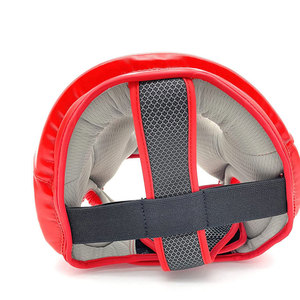 Boxing Head Guard PU Leather Black White Adjustable <b>Hook</b> & Loop Closure Protective Gear for Children Unisex Universal Use - Product Image 5
