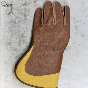 Gants de fauconnerie en cuir de vachette de qualité supérieure, double couche, anti-épines, pour la manipulation et l'entraînement sécurisé des oiseaux de grande taille - Product Image 5