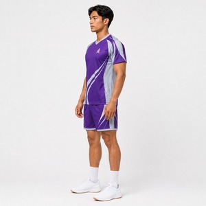 ชุดวอลเลย์บอลราคาถูก พิมพ์ลายตามสั่ง ระบายอากาศ แห้งเร็ว ชุดเสื้อและกางเกงขาสั้นสำหรับทีม ผู้ผลิตชุดวอลเลย์บอลคุณภาพพรีเมียม - Product Image 2