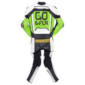 Combinaison de course Niccolo Antonelli MotoCP en cuir de vachette 1 pièce, cuir de vachette/crocodile, pour piste/moto, combinaison MotoCp/Traje pour motard de niveau avancé - Product Image 2