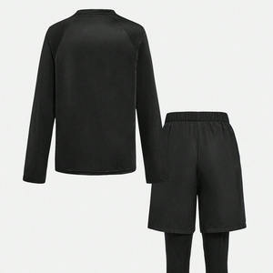 Conjunto de Uniforme de Fútbol Negro y Verde — Camisetas de Fútbol Personalizadas de Poliéster, de Secado Rápido y Económicas - Product Image 5