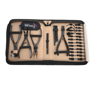 Kit d'outils premium pour extensions de cheveux noirs avec pince à presser le ruban adhésif, pince à retirer les micro-perles, aiguilles de type C et pinces de sectionnement à boucle - Product Image 1