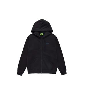 Veste polaire sportive en coton 330g personnalisée, unisexe, à capuche zippée, pour l'automne, avec capuche unie, en tissu tricoté décontracté - Product Image 4