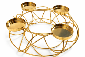 Porte-bougie décoratif en acier inoxydable avec finition polie pour centre de table d'hôtel et de restaurant - Product Image 5