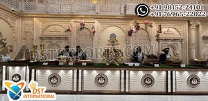 Mostrador de Comida Moderno para Eventos de Boda, Mostrador de Comida de Acero Inoxidable para Salón de Banquetes, Mostrador de Buffet para Bodas en EE. UU. - Product Image 5