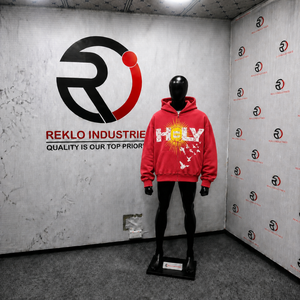 Sweat à capuche zippé rouge avec motif oiseau soleil sacré, coupe oversize, style streetwear vintage, imprimé vieilli, décontracté, unisexe, urbain, en promotion - Product Image 3