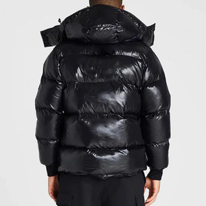 Blouson d'hiver matelassé respirant en coton, à capuche et col montant, tricoté, zippé, grande taille, personnalisé, style streetwear pour hommes - Vente en gros - Product Image 2