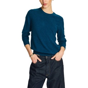 Suéter Casual de Invierno para Mujer, 100% Cachemira Pura, Cuello Redondo, Manga Larga, Suave, Moderno, de Alta Calidad, Personalizable, Tejido - Product Image 3