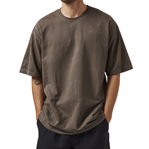 T-shirt ample vintage pour homme en toile 100% coton, style streetwear - Product Image 1