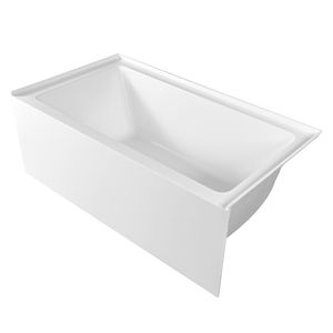 Vasca da Bagno Contemporanea in Acrilico 54" X 30" con Comfort per Immersione e Ampio Foro di Scarico a Destra con Troppopieno - Product Image 1