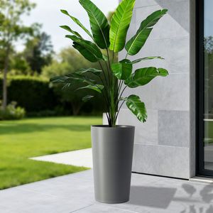 Set di 2 Fioriere Quadrate Moderne Alte 55 cm per Interni ed Esterni, Vasi per Piante da Portico e Patio - Product Image 3