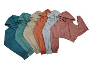 Ensemble de survêtement Fitness pour femmes, tenue de sport décontractée à manches longues, sweat à capuche, en Stock, 2020 - Product Image 2