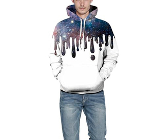 เสื้อฮู้ดพิมพ์ลายกาแล็กซี่สุดฮิต ทรงปกติ สวมใส่สบาย เหมาะสำหรับฤดูใบไม้ร่วง ดีไซน์กระเป๋าเสื้อแบบมีฮู้ด - Product Image 3