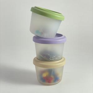 Boîtes alimentaires rondes en silicone transparentes – Boîtes de conservation pour collations, sauces et aliments pour bébés (lot en vrac) - Product Image 2