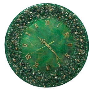 นาฬิกาแขวนผนังทำด้วยมืออีพ็อกซี่เรซินสำหรับพื้นที่ประณีตไม่ซ้ำกันของตกแต่งบ้านของขวัญผนังอีพ็อกซี่นาฬิกามหาสมุทรโดย Crea โบราณ - Product Image 5