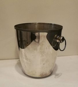 Decorative cooler bucket contemporary serve ware modern party accessory elegant kitchen accessory white and gold ice bucket - Product Image 1