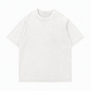 T-shirt en coton marron pour homme, manches courtes, col rond, coupe ample, couleur unie, jersey tricoté, style décontracté - Product Image 5