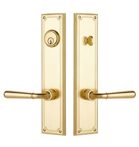 Poignée de tirage à levier double en laiton et acier inoxydable, personnalisable, pour meubles et maison, avec serrure de passage et de confidentialité – Meilleures ventes - Product Image 1