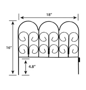 Panneaux de clôture décoratifs modernes en fer thermolaqué pour jardin, bordures de pelouse extérieures, barrière anti-rouille pour parterres de fleurs, ensemble de clôtures - Product Image 3